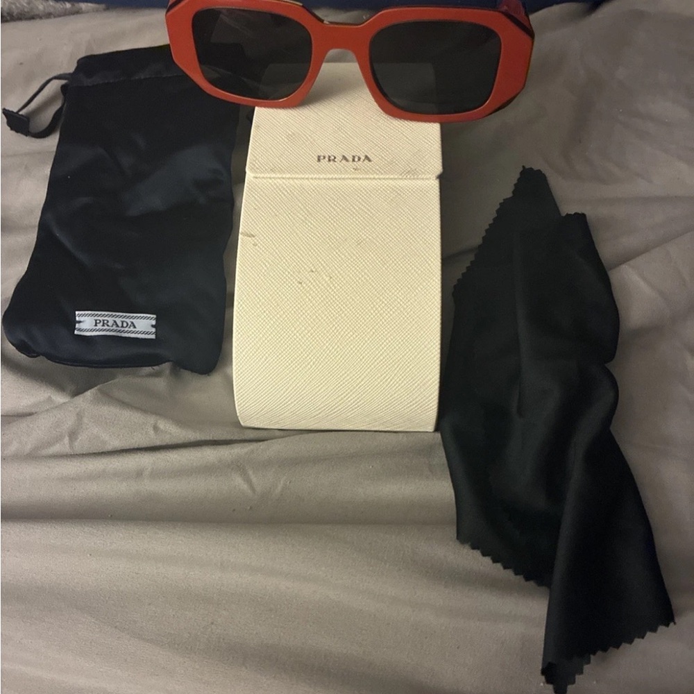 Prada Red and Black Women's Glasses